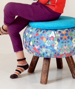 پاف مبل رنگارنگ پایه دار صندلی راحتی با محفظه داخلی
