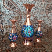 گلدان مسی میناکاری نقاشی اصفهان صراحی