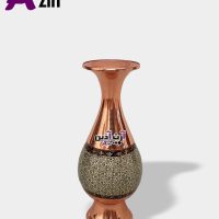 گلدان خاتم کاری مسی اصفهان سایز ۱۶ صراحی برند آقاجانی