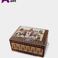 جعبه جواهرات خاتم کاری اصفهان سایز کوچک