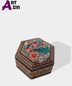 جعبه جواهر خاتم کاری اصفهان سایز کوچک