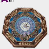 ساعت دیواری گرد سنتی میناکاری خاتم کاری اصفهان