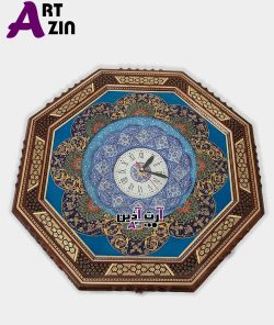 ساعت دیواری گرد سنتی میناکاری خاتم کاری اصفهان