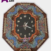 ساعت دیواری چوبی سنتی خاتم کاری اصفهان