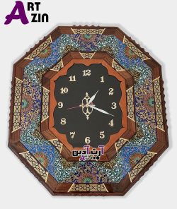 ساعت دیواری چوبی سنتی خاتم کاری اصفهان